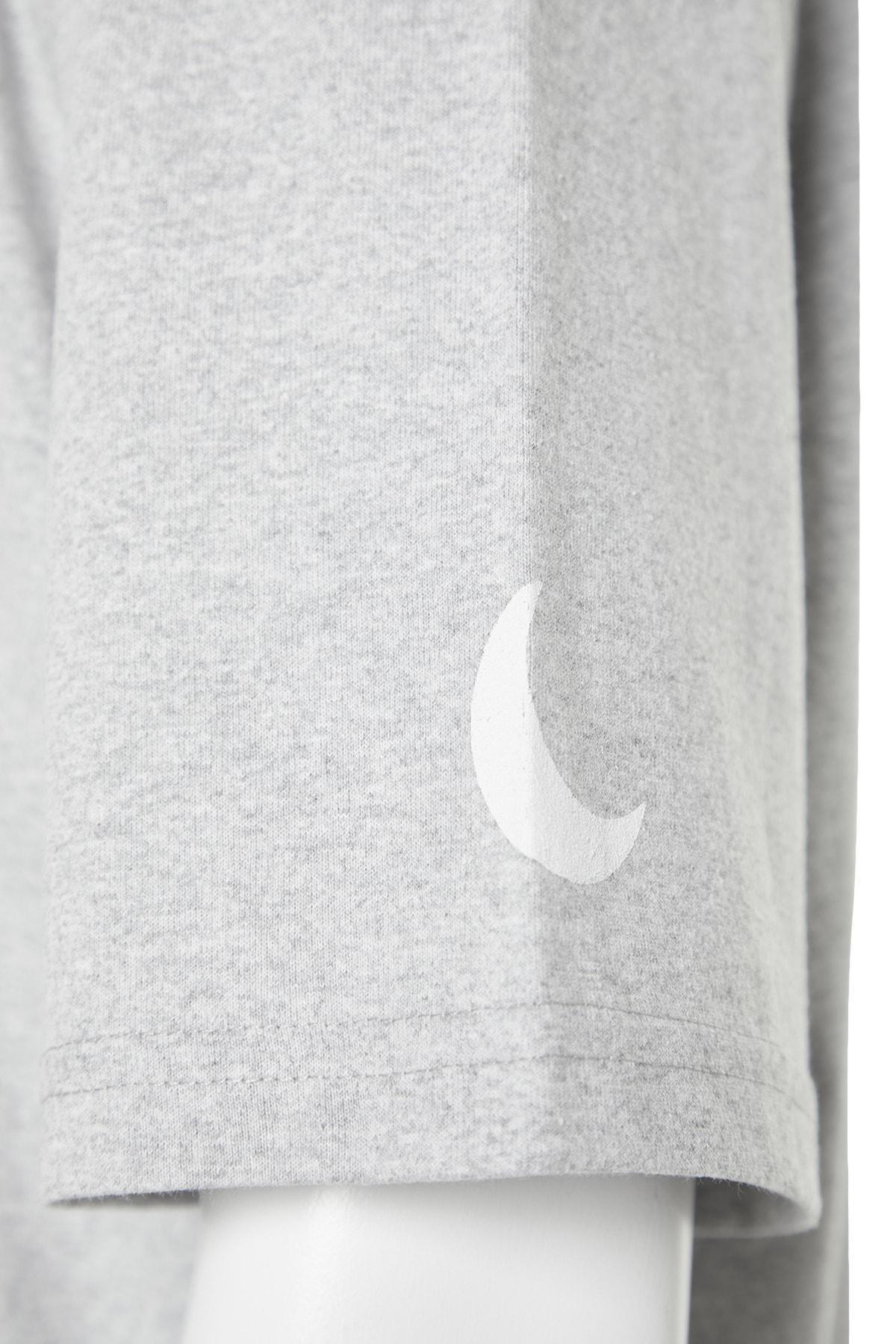 Grey Printed Crew Neck Pajama Set, , large image number 4