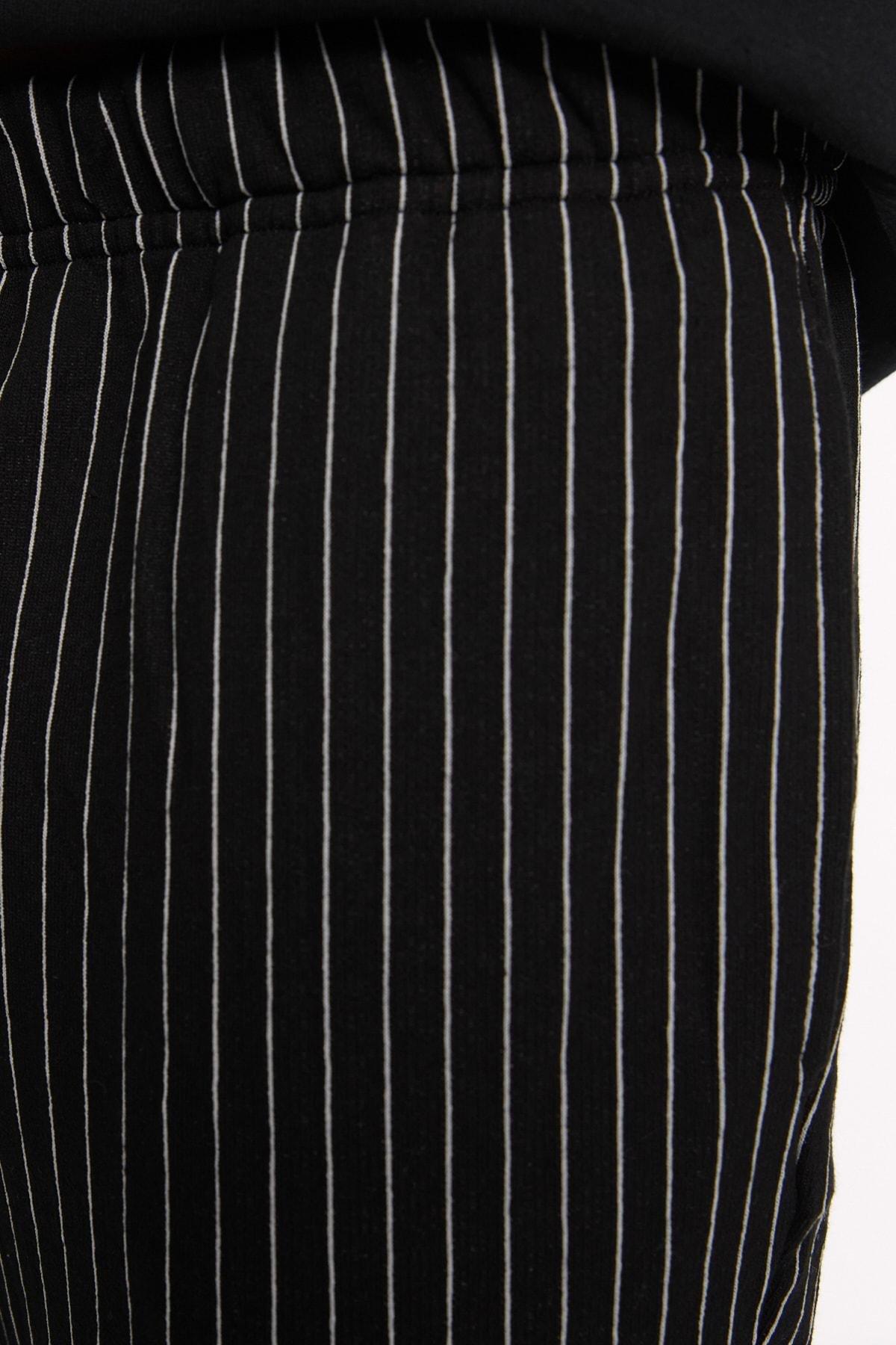 Black Printed Pajama Set, Black, large image number 3