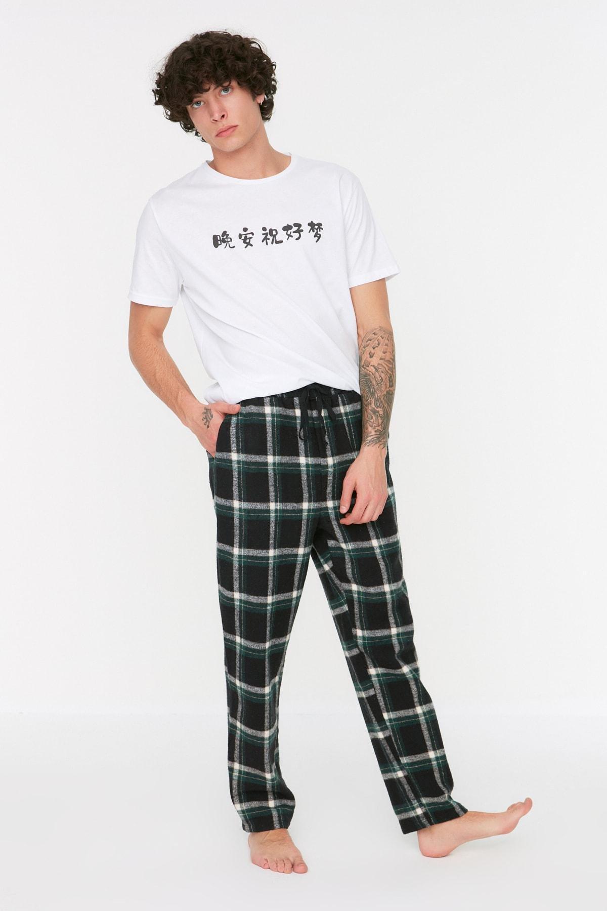 Multicolour Relaxed Pajama Bottoms, , large image number 0