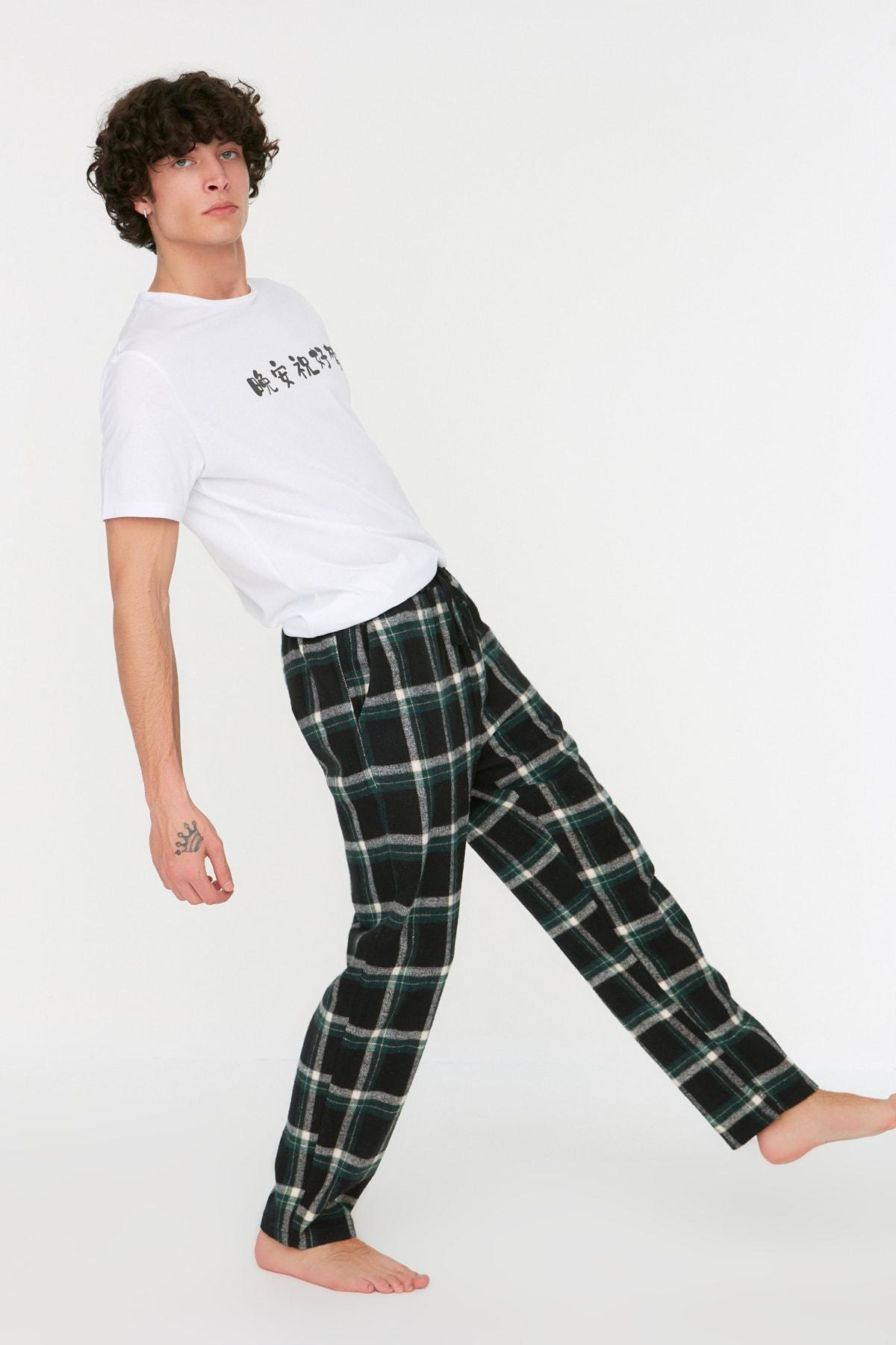 Multicolour Relaxed Pajama Bottoms, , large image number 1
