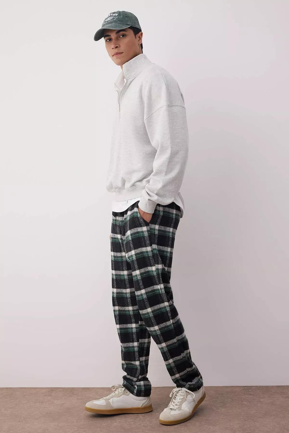 Multicolour Relaxed Pajama Bottoms, Multicolor, medium