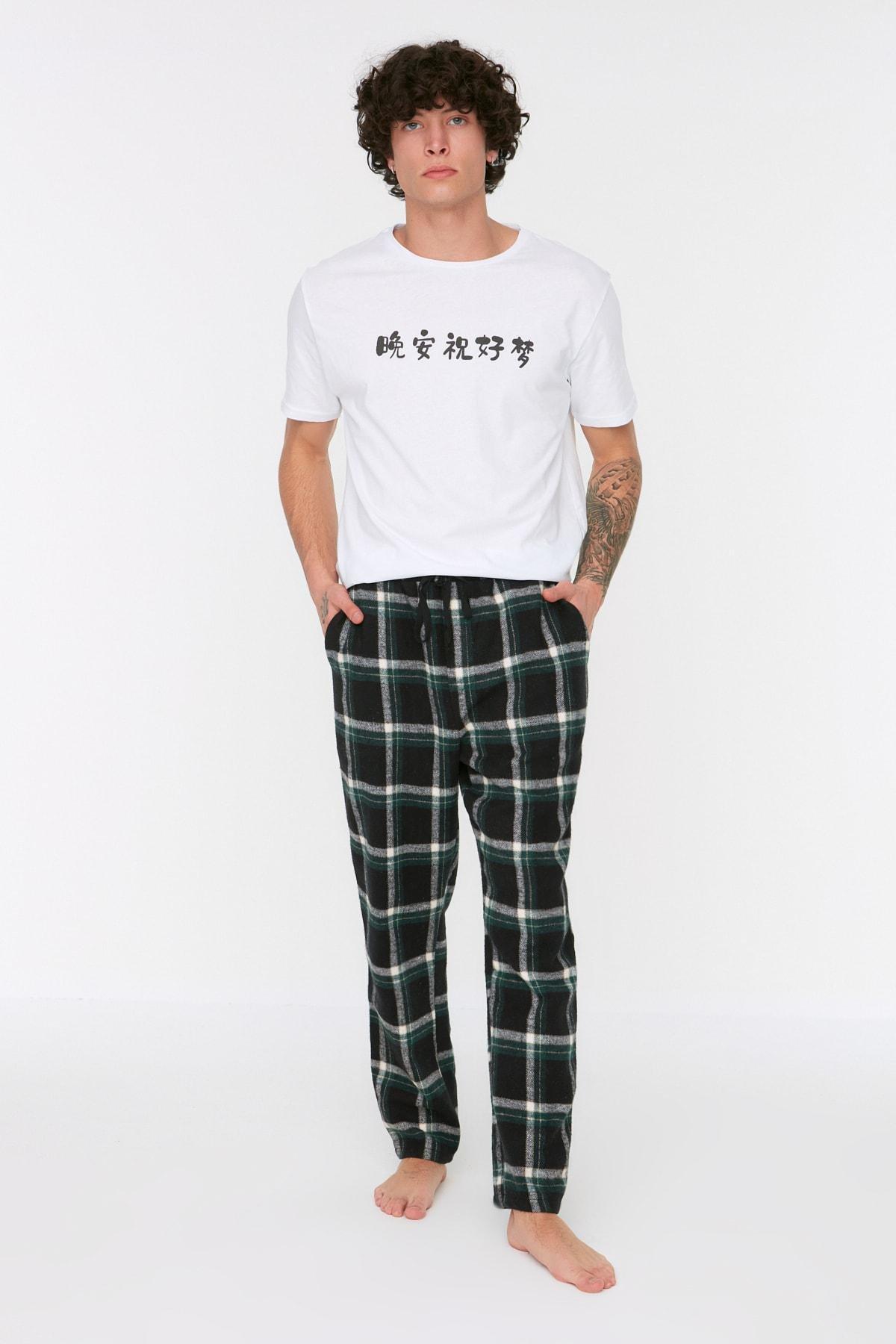 Multicolour Relaxed Pajama Bottoms, , large image number 3