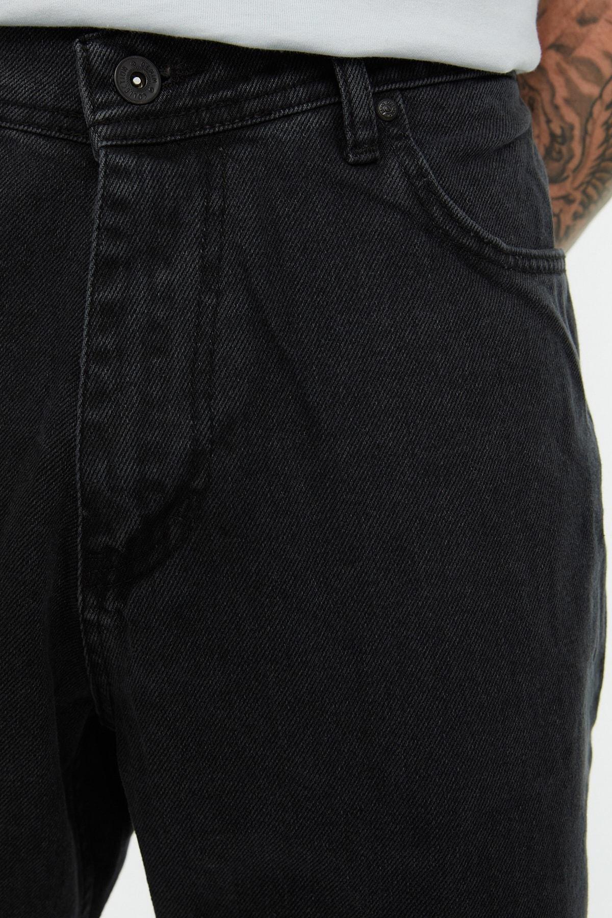 Black Relaxed Mid Waist Jeans, , large image number 3