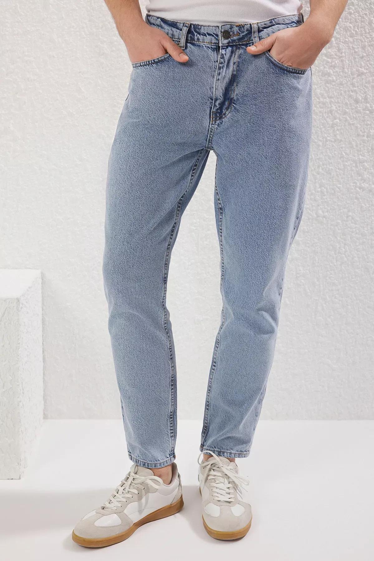 Blue Relax Fit Boyfriend Jeans, , large image number 0