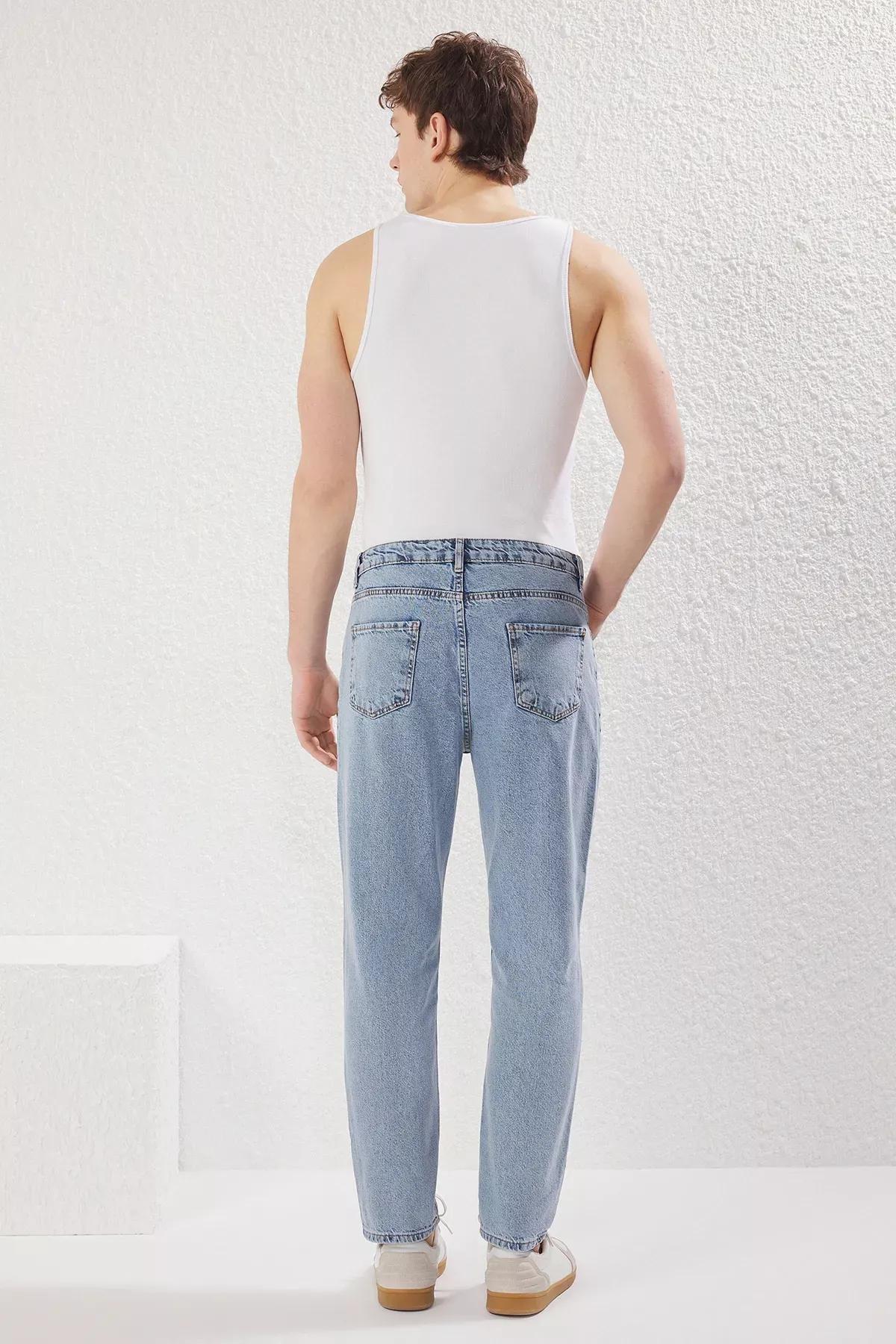 Blue Relax Fit Boyfriend Jeans, , large image number 3