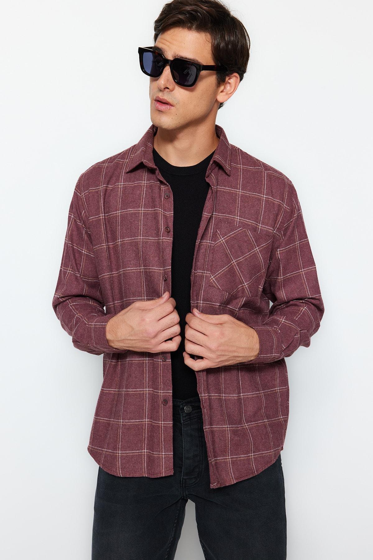 Red Regular Shirt, , large image number 5