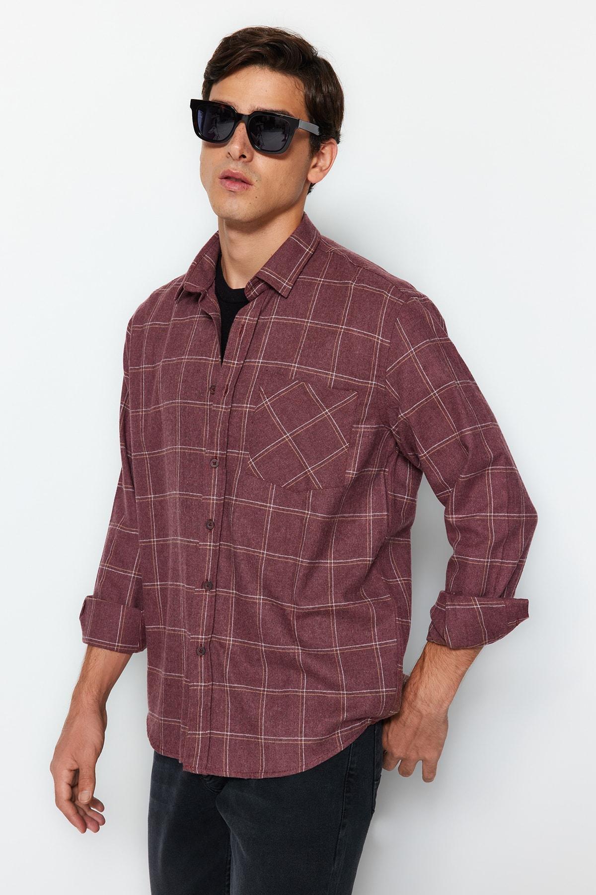 Red Regular Shirt, , large image number 7