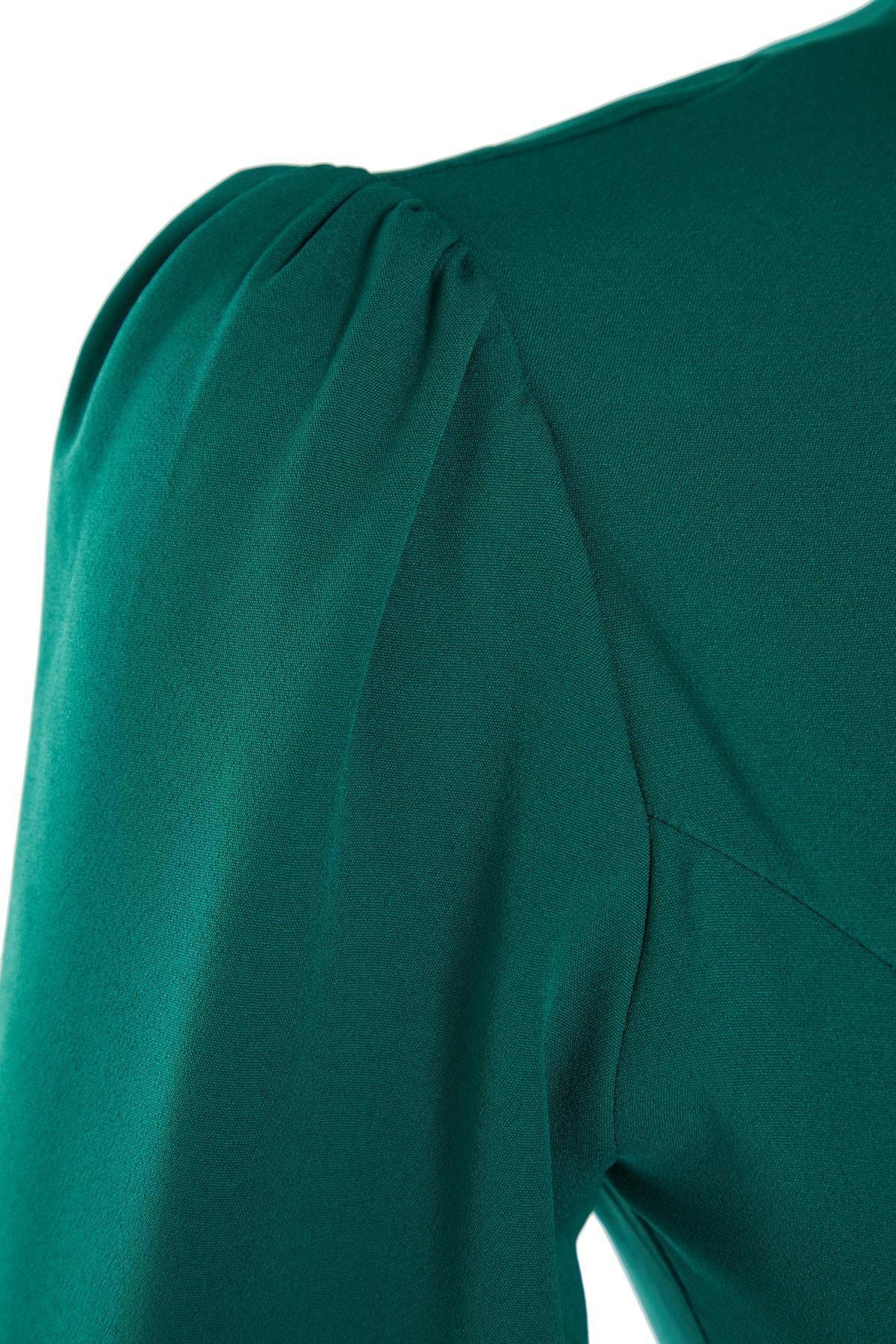 Green Ruffle Hem Mini Dress, , large image number 8