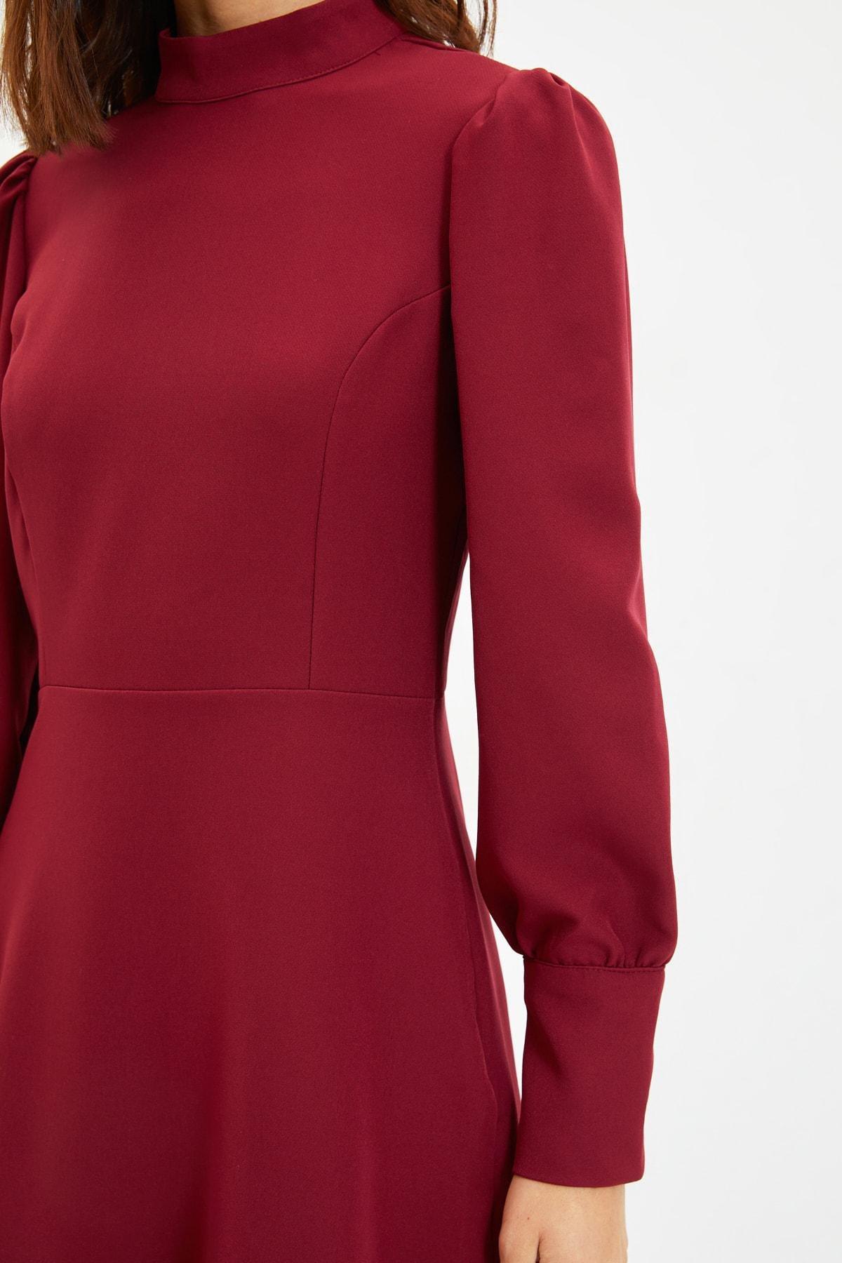 Red Ruffle Hem Dress, , large image number 3