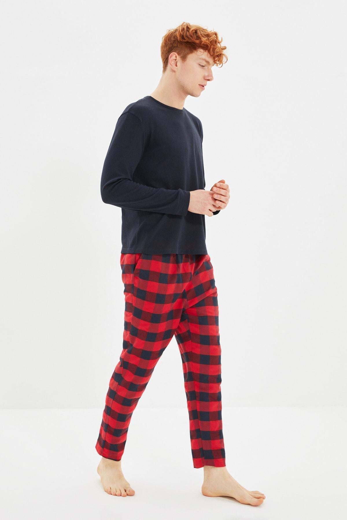 Multicolour Plaid Pyjamas Set, Multicolor, large image number 0