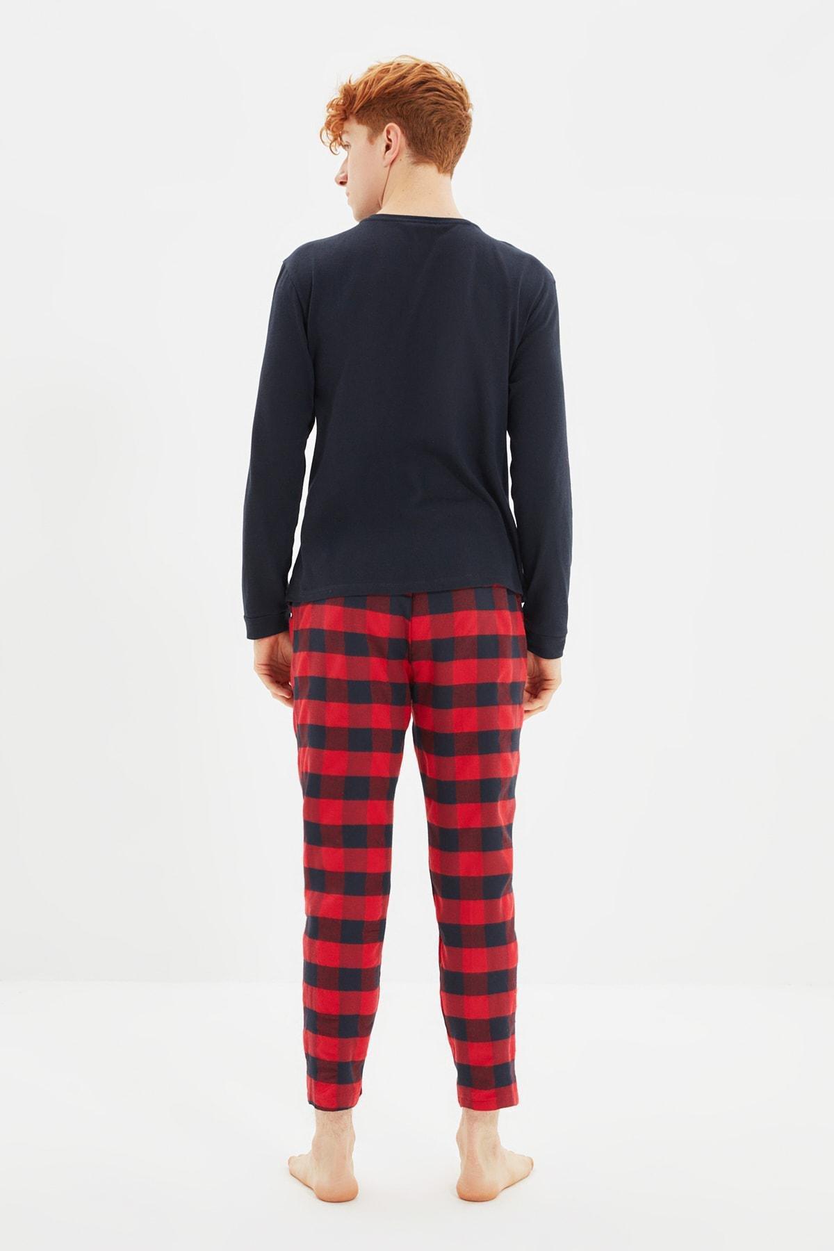 Multicolour Plaid Pyjamas Set, , large image number 4