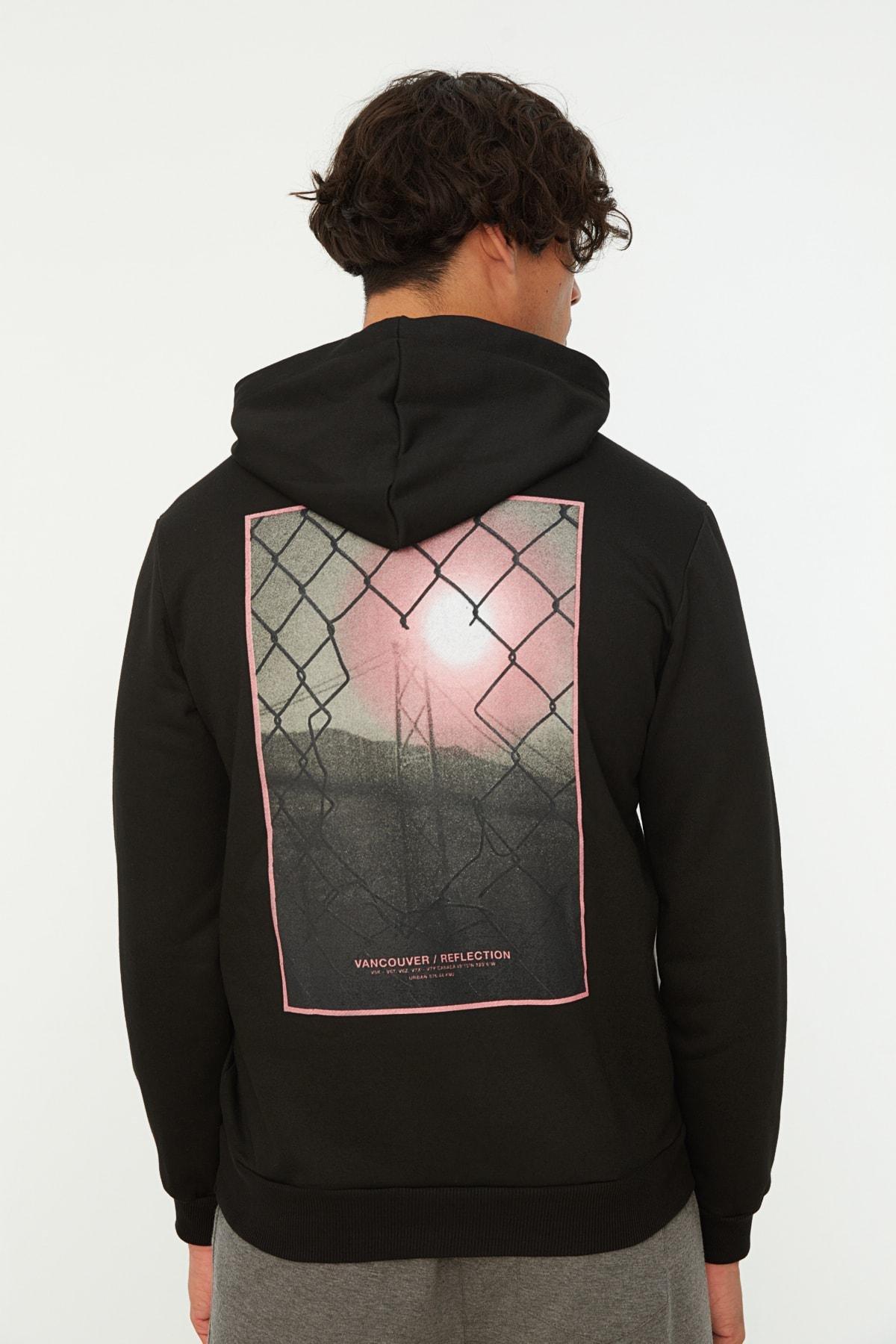 Black Regular Sweatshirt, , large image number 0