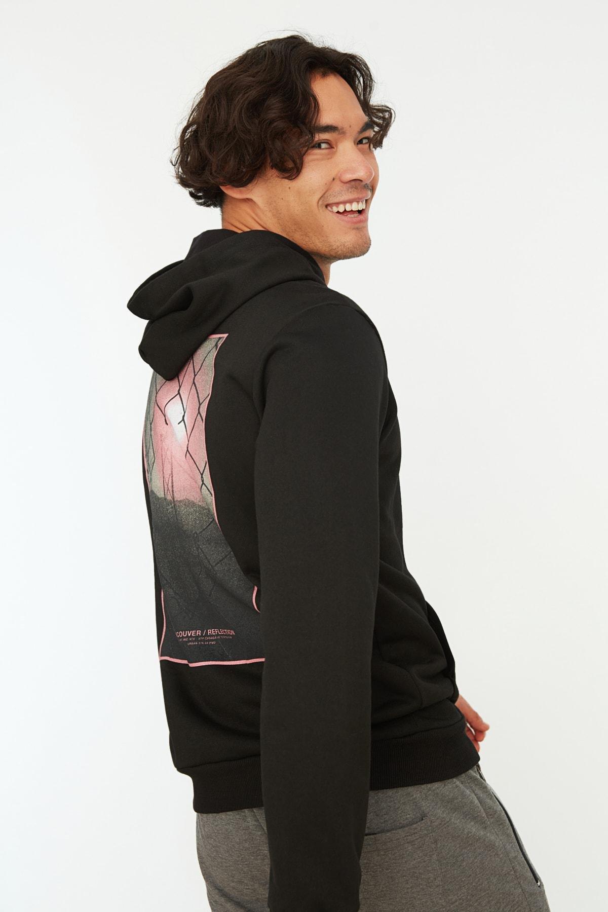 Black Regular Sweatshirt, , large image number 1