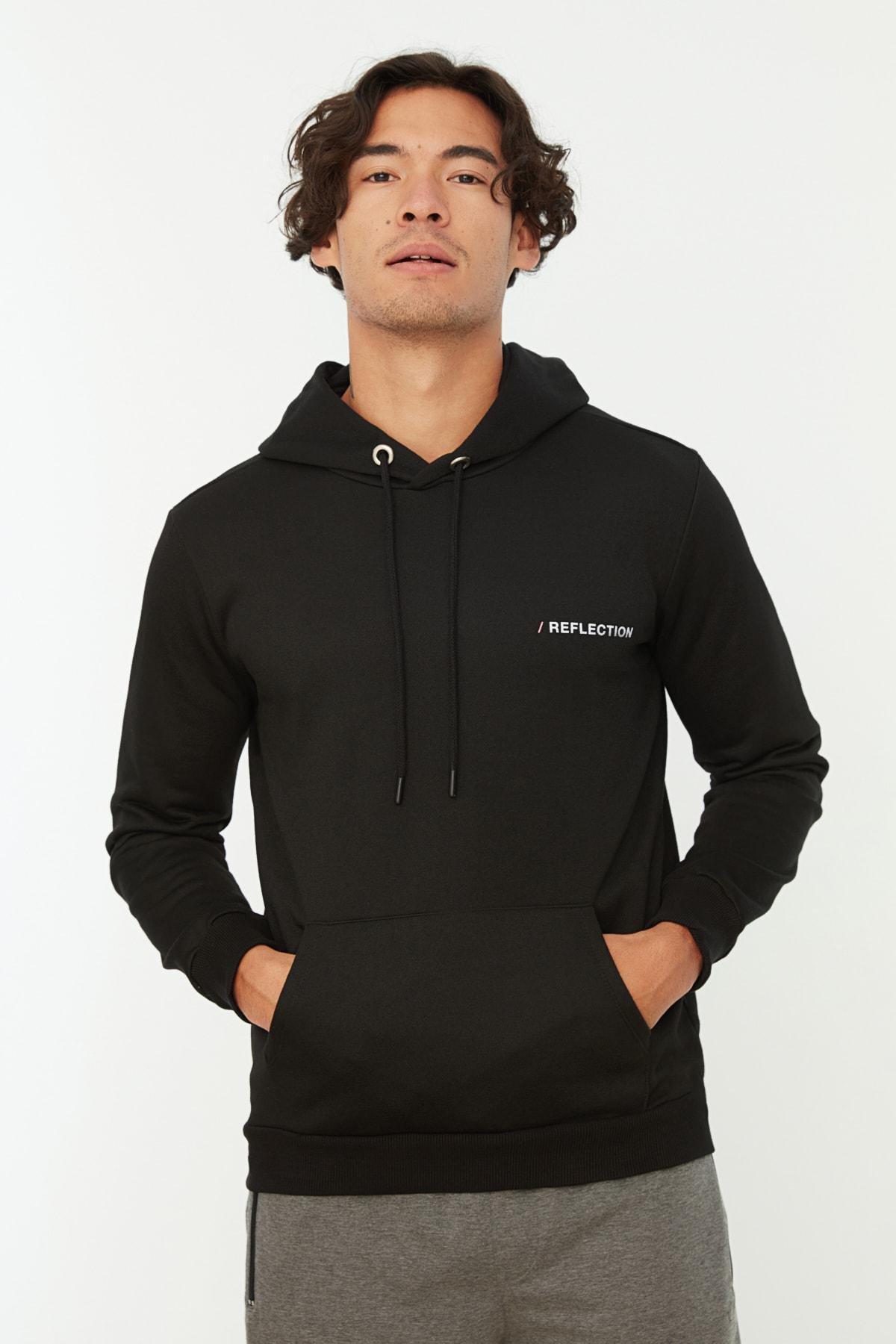 Black Regular Sweatshirt, , large image number 3