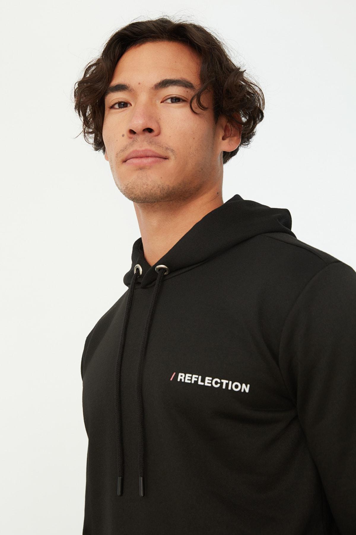 Black Regular Sweatshirt, , large image number 4