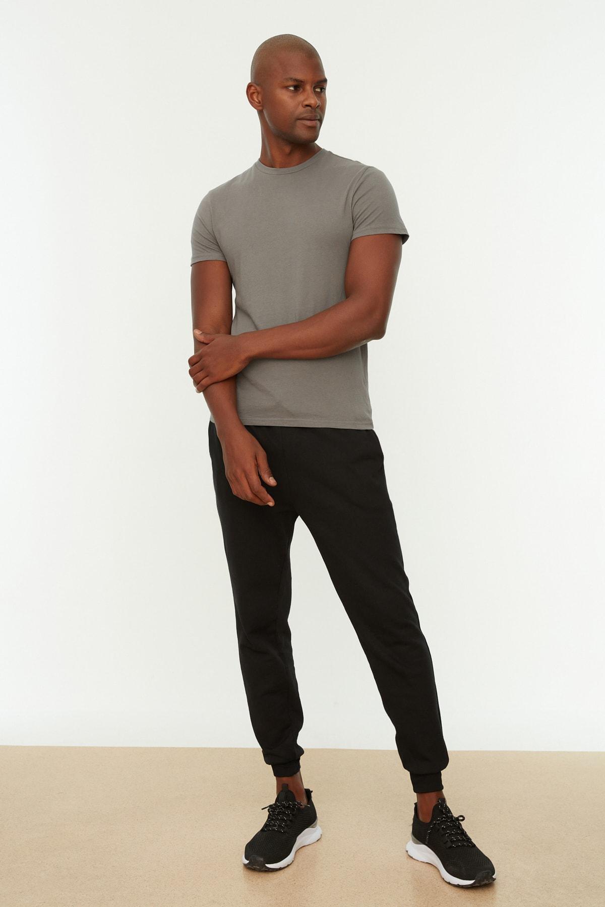 Black Joggers Mid Waist Sweatpants, , large image number 2