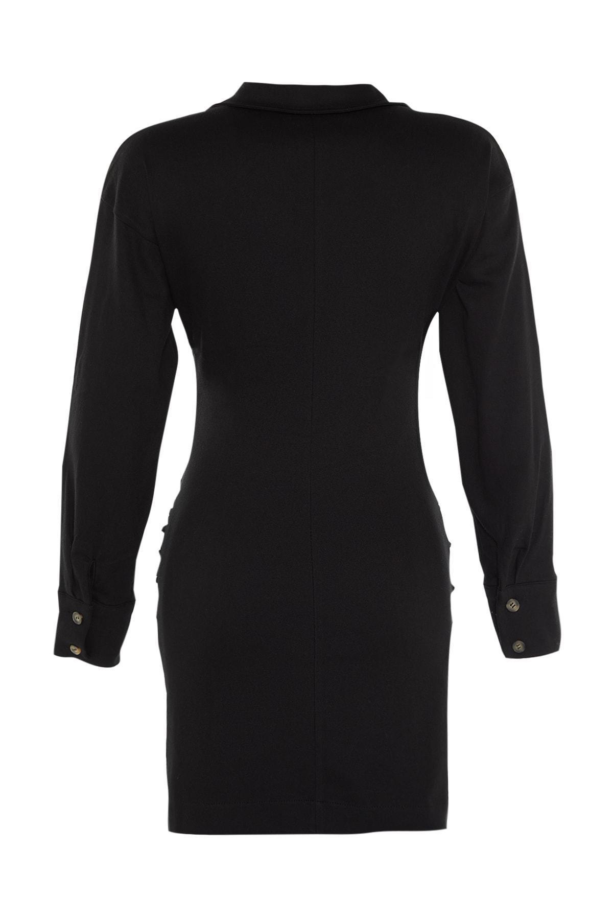 Black Shirt Mini Dress, , large image number 6