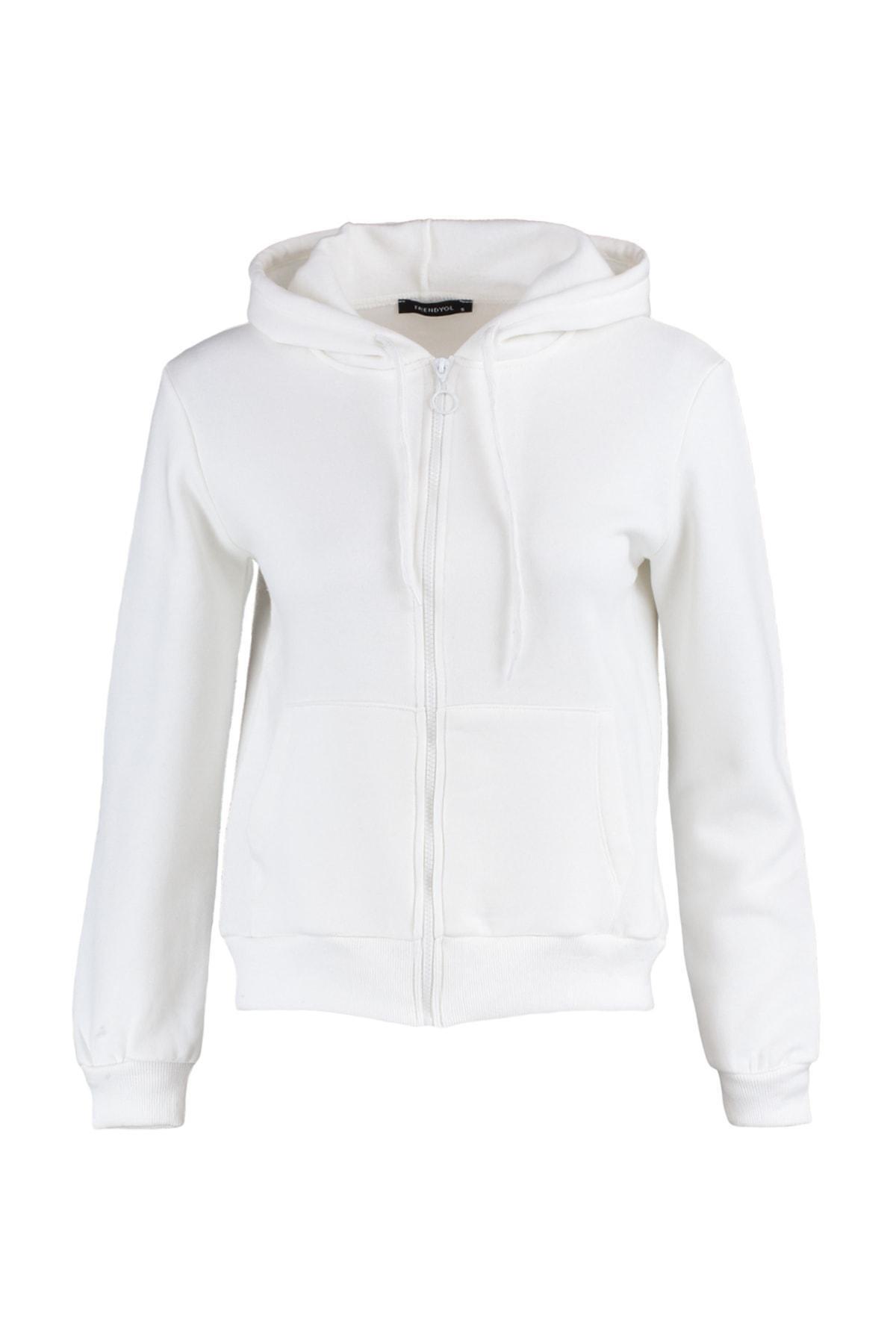 Beige Hooded Sweatshirt, , large image number 2