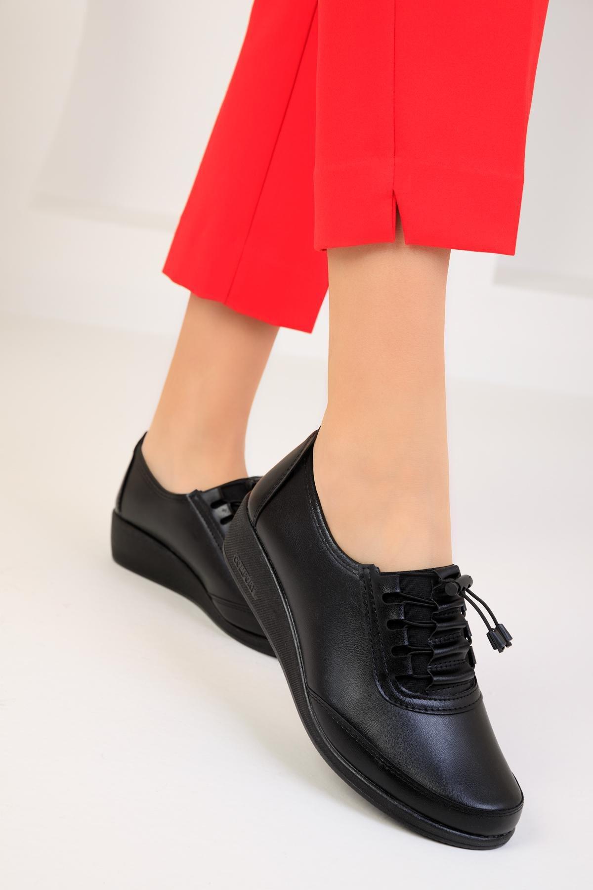 Black Casual Shoes, BLACK, large image number 3