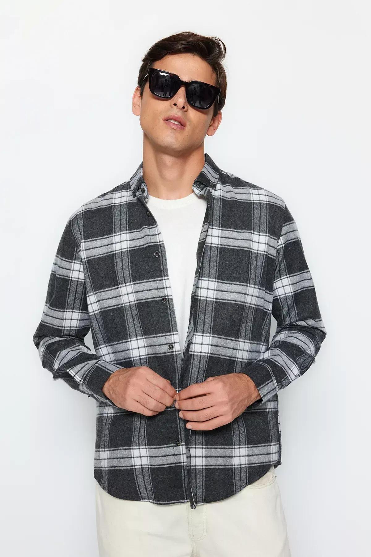 Multicolour Checkered Shirt, Gray, large image number 1
