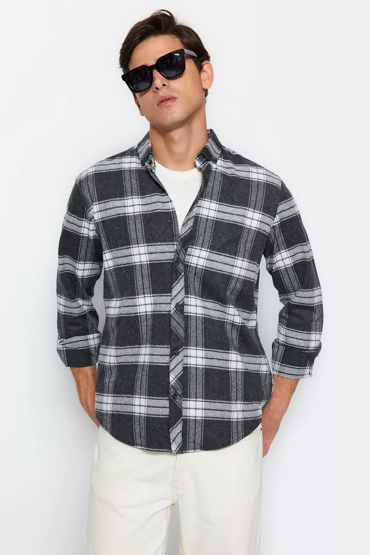 Multicolour Checkered Shirt, Gray, large image number 2