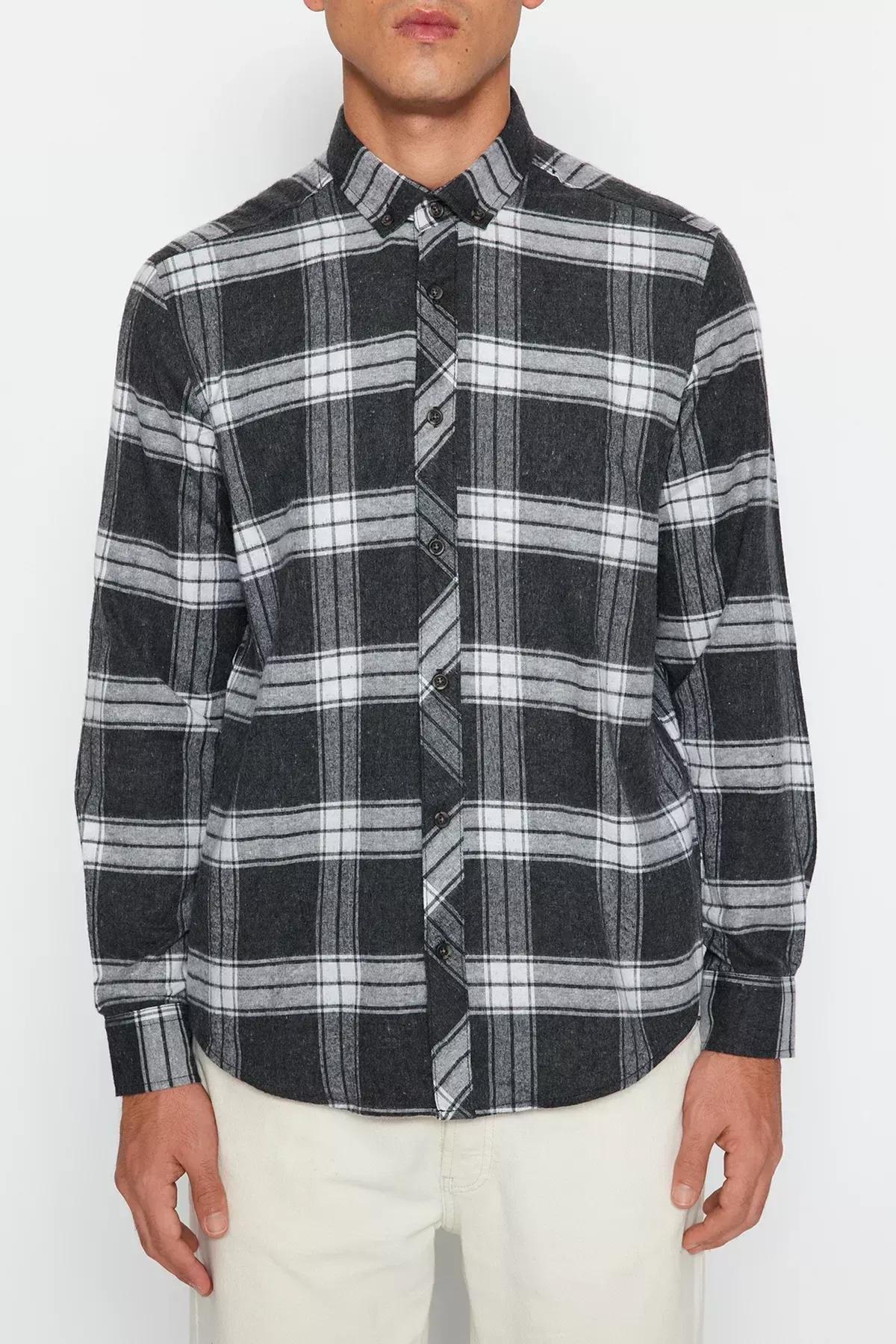 Multicolour Checkered Shirt, Gray, large image number 3