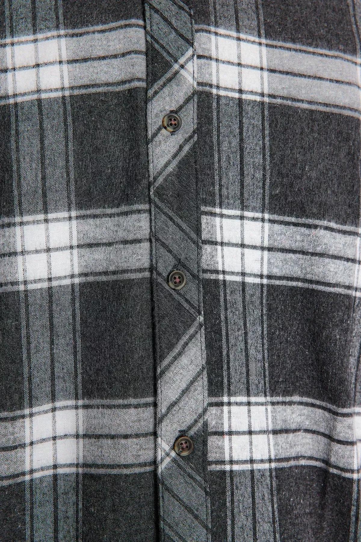 Multicolour Checkered Shirt, Gray, large image number 4