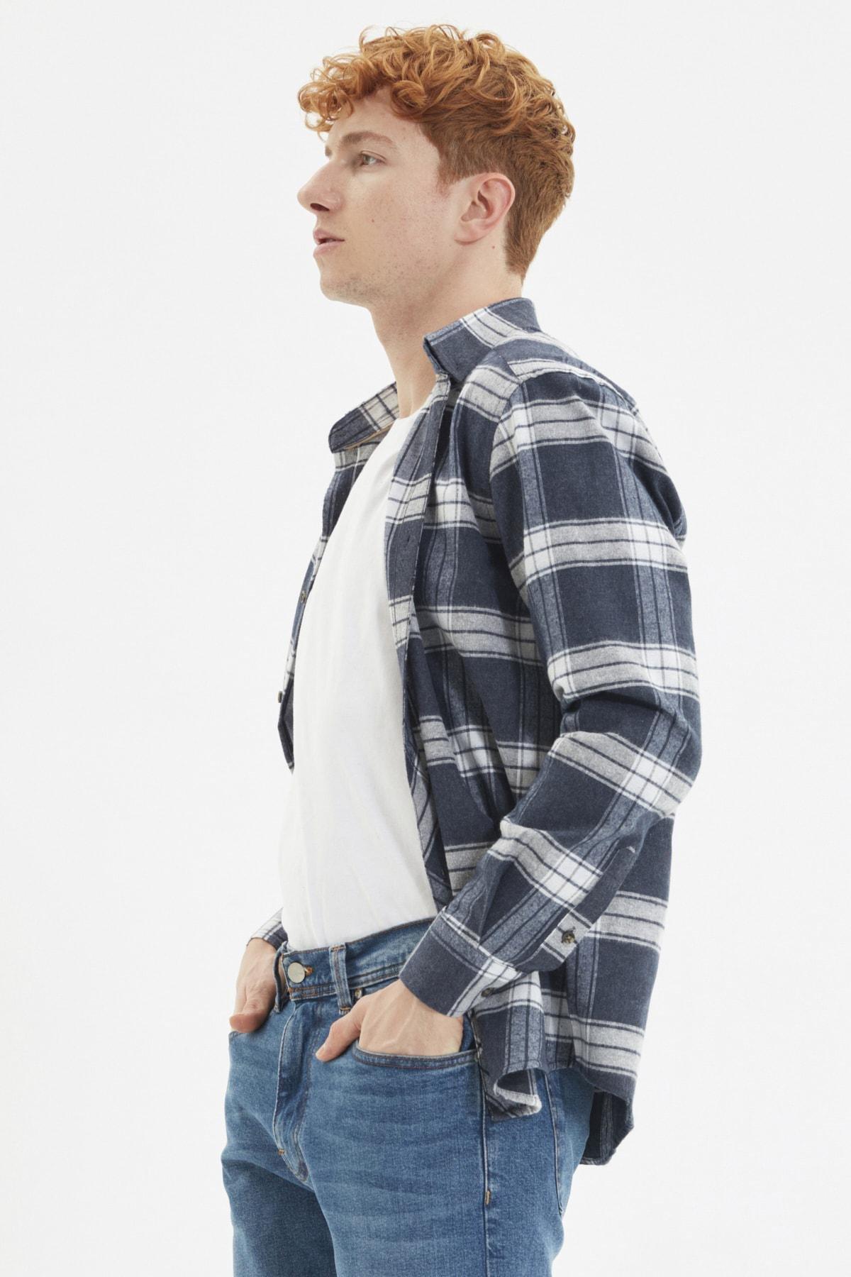 Navy Slim Shirt, Dark blue, large image number 2