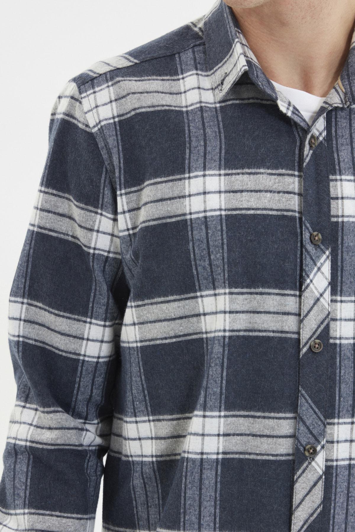 Navy Slim Shirt, Dark blue, large image number 3