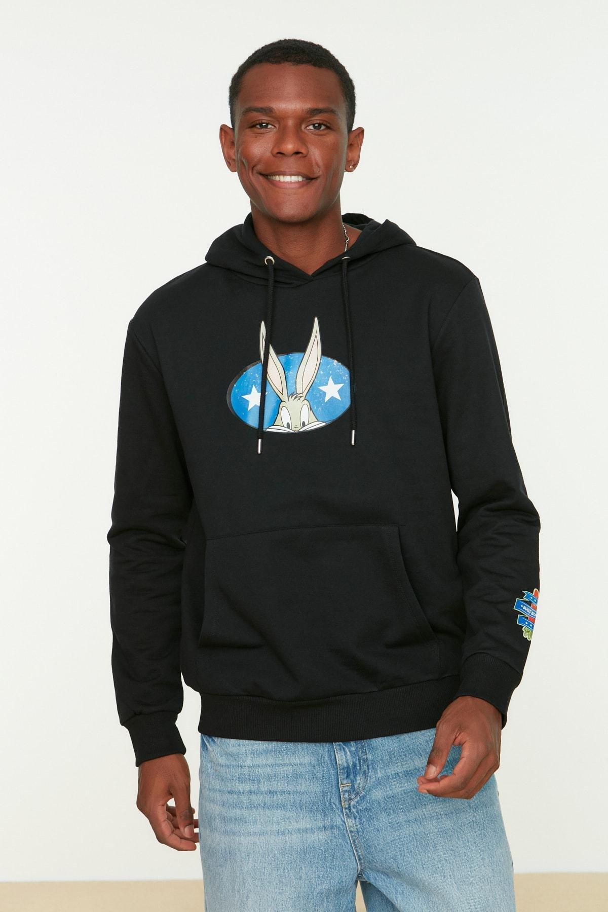 Black Hooded Sweatshirt, , large image number 0