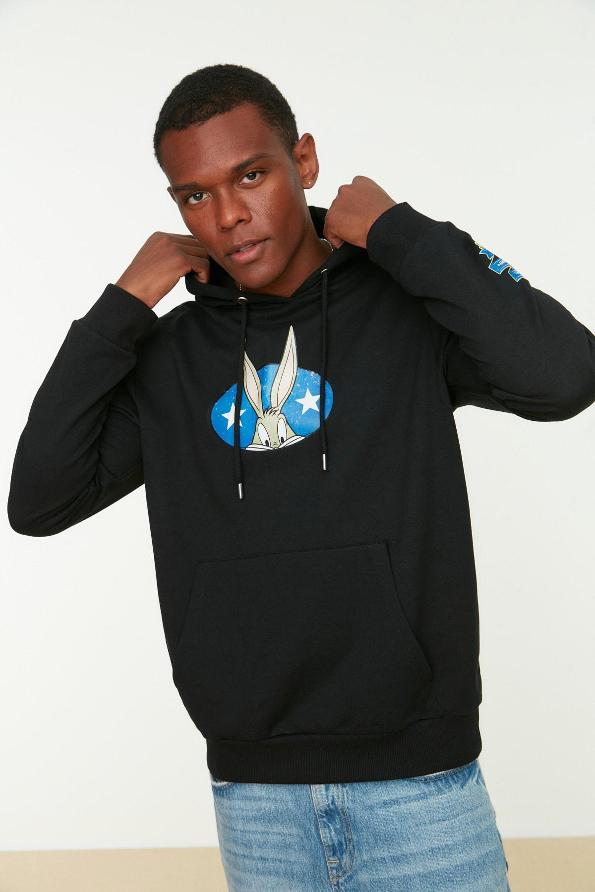 Black Hooded Sweatshirt, , large image number 5
