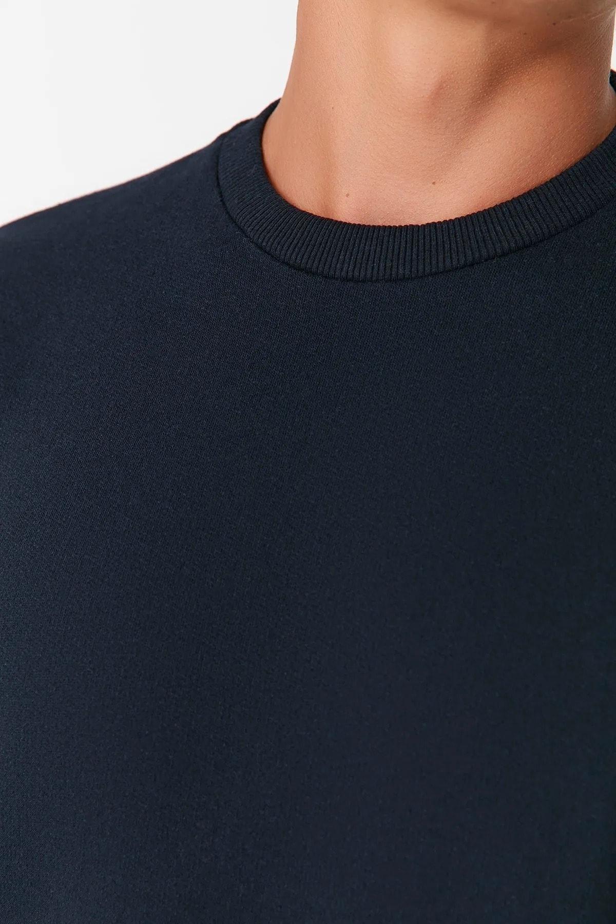 Blue Crew Neck Sweatshirt, , large image number 4