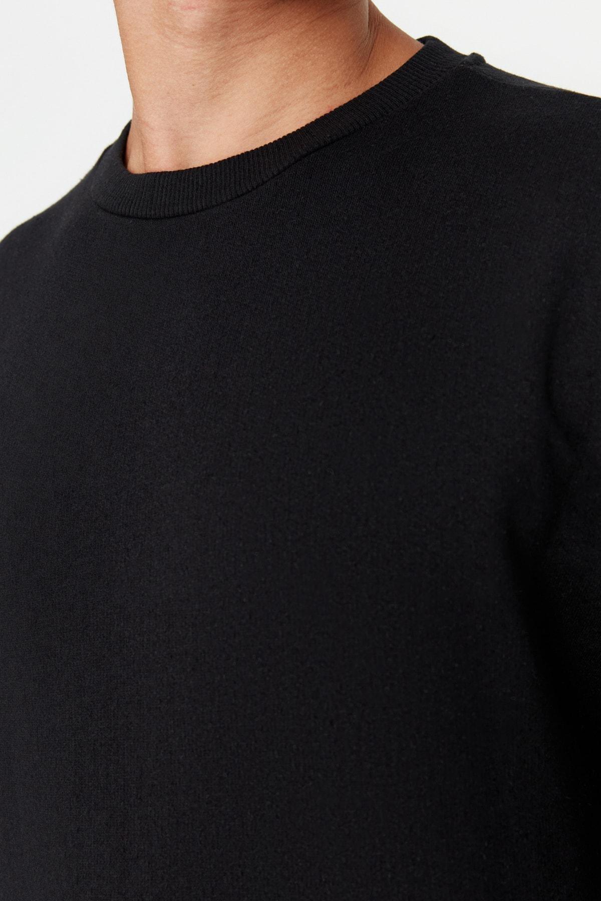 Black Crew Neck Sweatshirt, , large image number 8