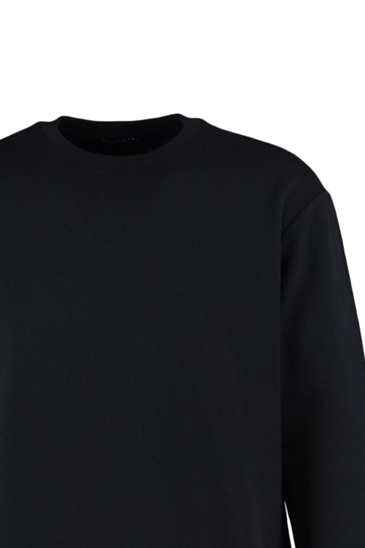 Black Crew Neck Sweatshirt, , large image number 12