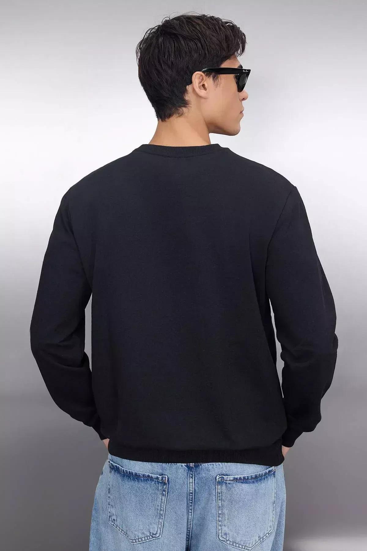 Black Crew Neck Sweatshirt, , large image number 13