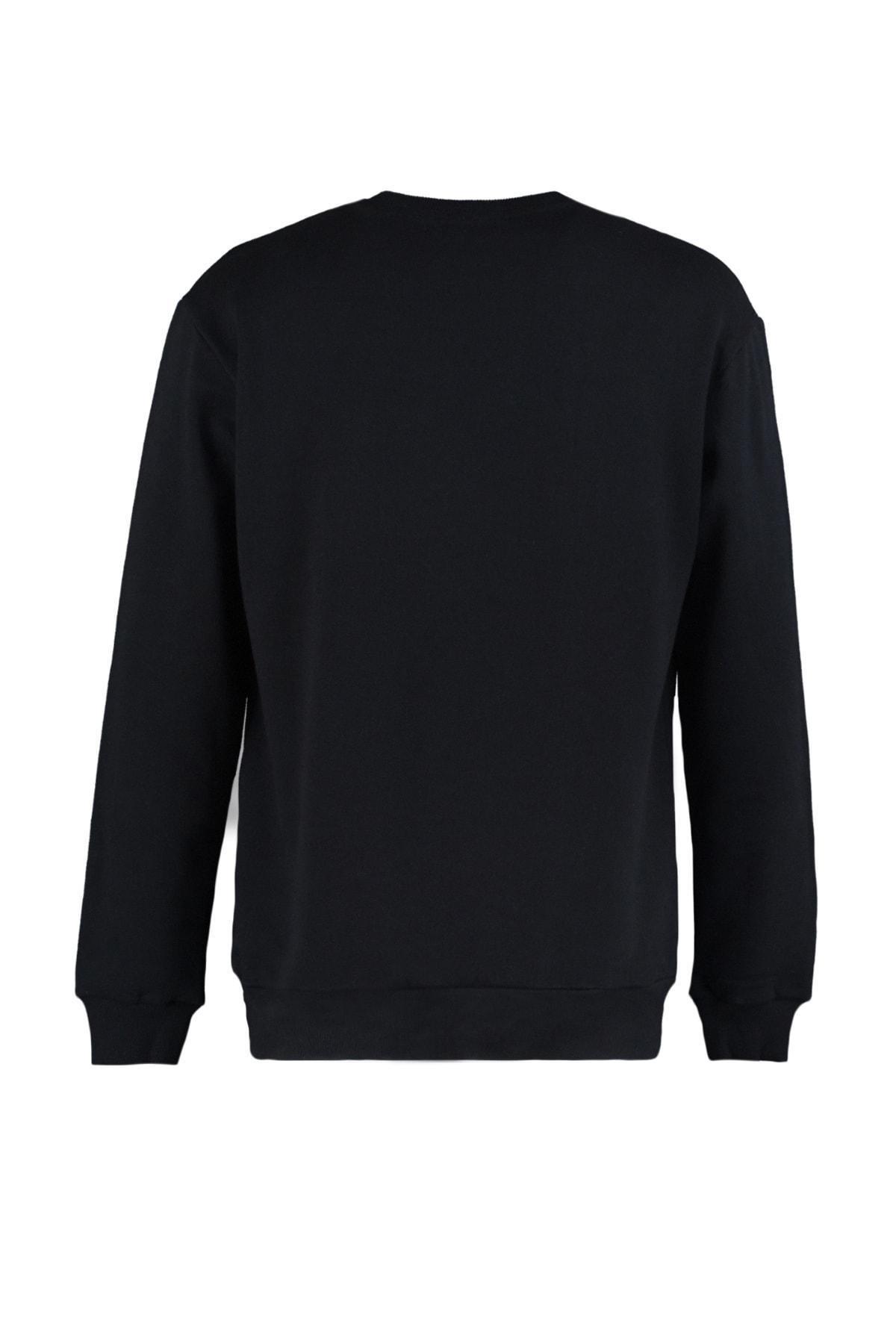 Black Crew Neck Sweatshirt, , large image number 14