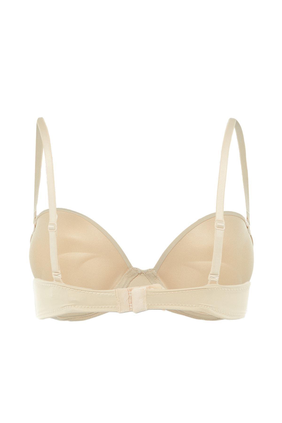 Beige Plain Bra, , large image number 8