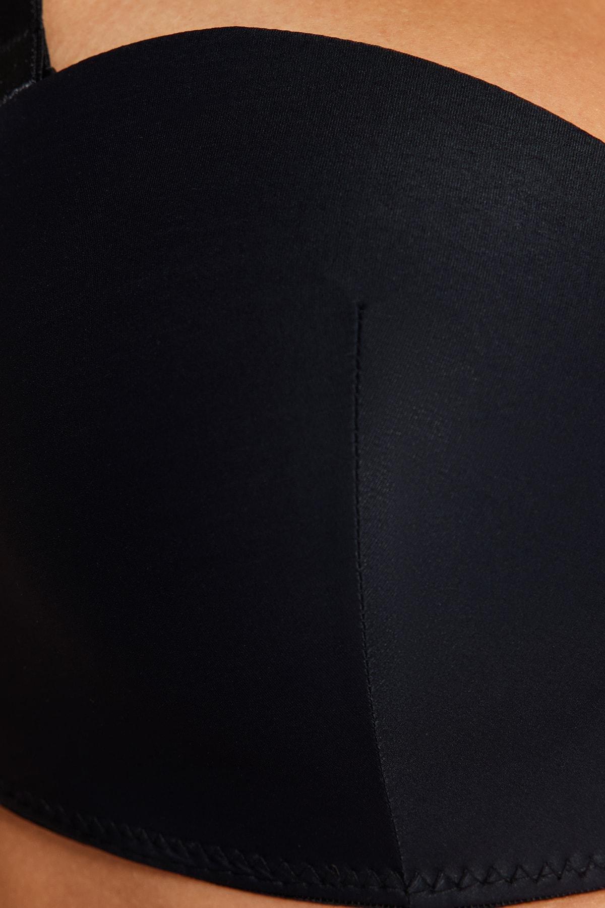 Black Plain Bra, , large image number 5