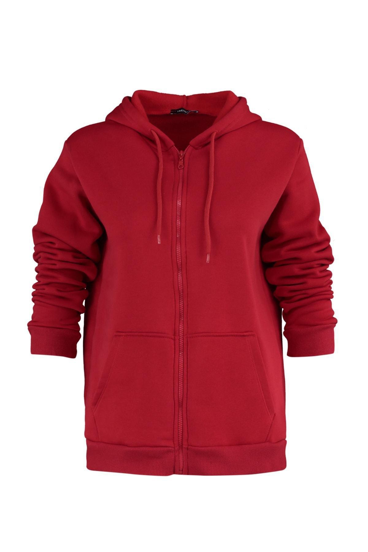 Red Boyfriend Sweatshirt, Red, large image number 6