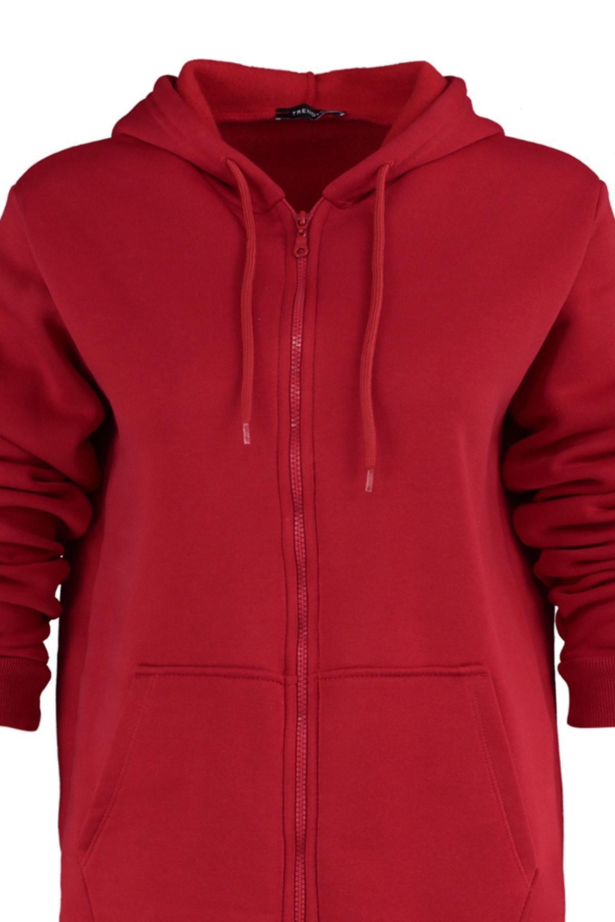 Red Boyfriend Sweatshirt, Red, large image number 8