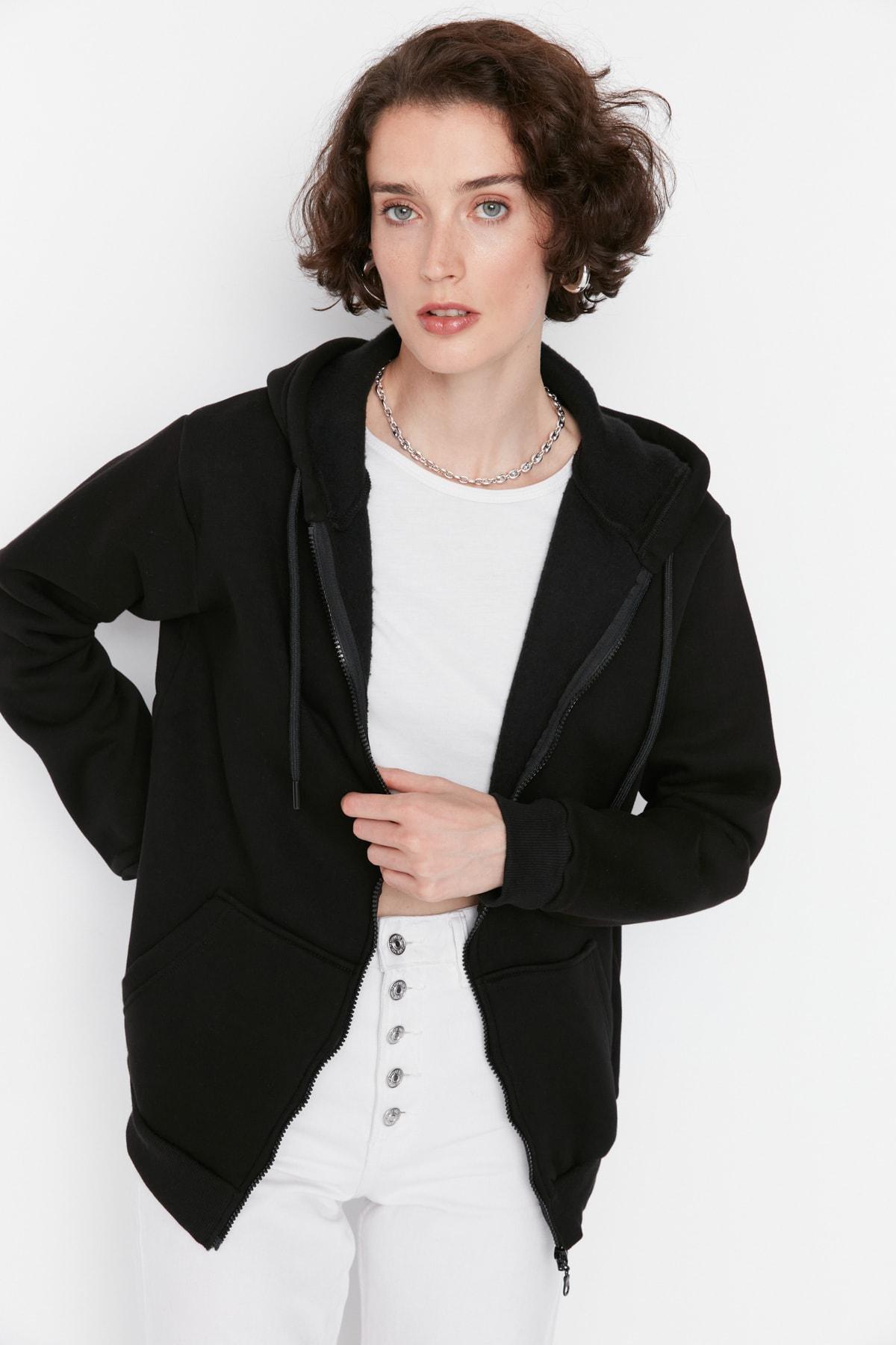 Black Oversize Sweatshirt, , large image number 2