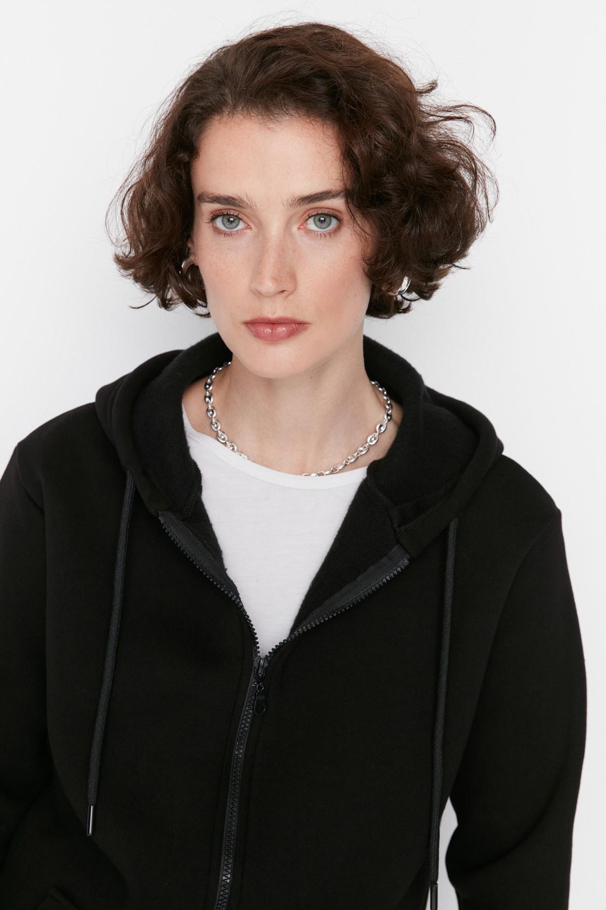 Black Oversize Sweatshirt, , large image number 4