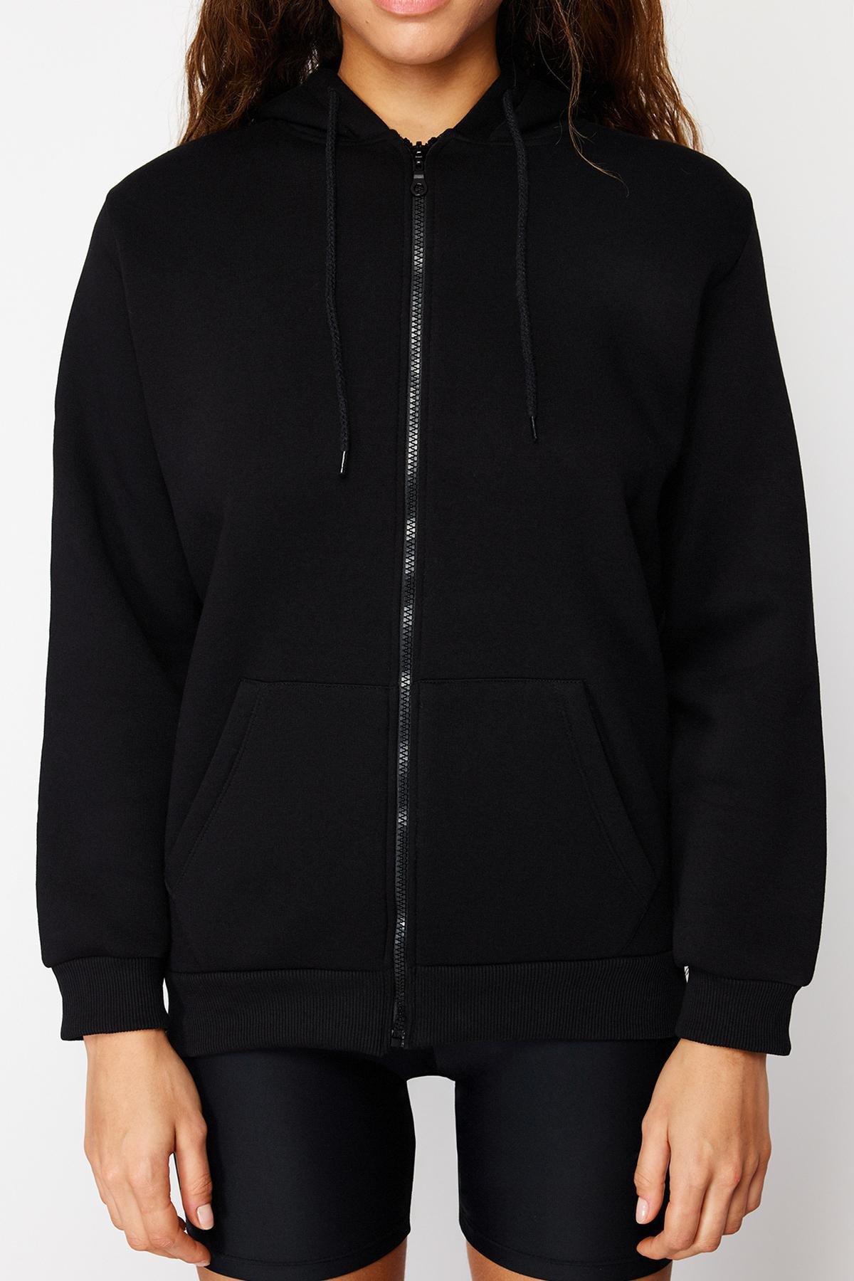 Black Oversize Sweatshirt, , large image number 7