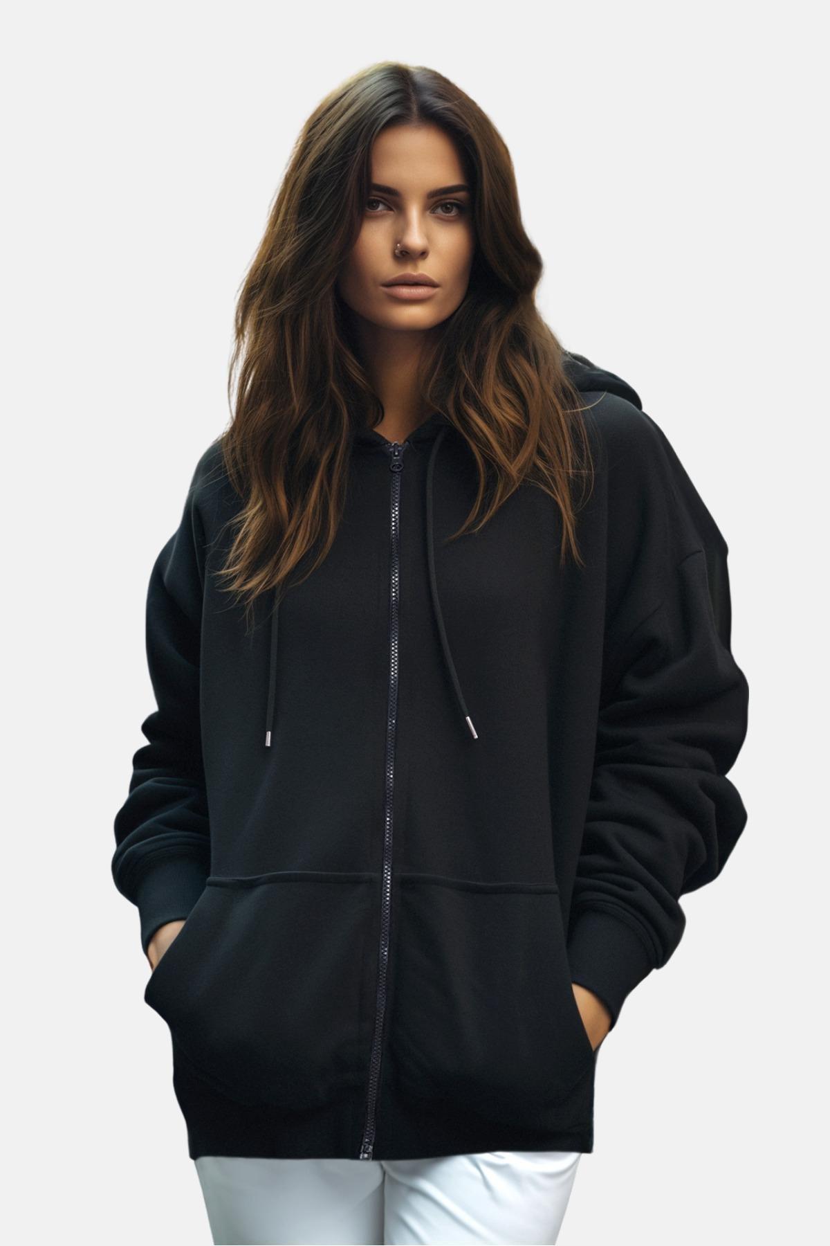 Black Oversize Sweatshirt, , large image number 9
