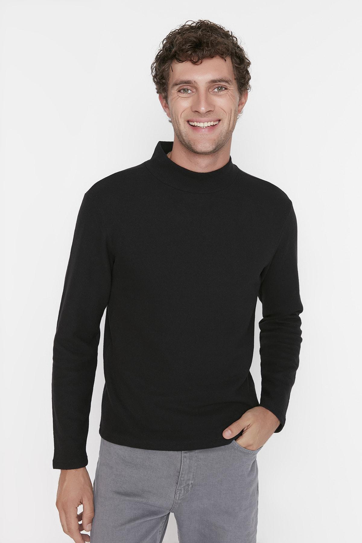 Black Slim T-Shirt, , large image number 0
