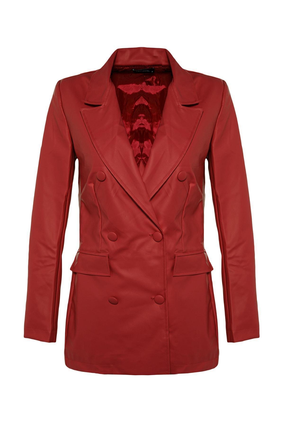 بليزر بقصة عادية، برغندي, Burgundy, large image number 5