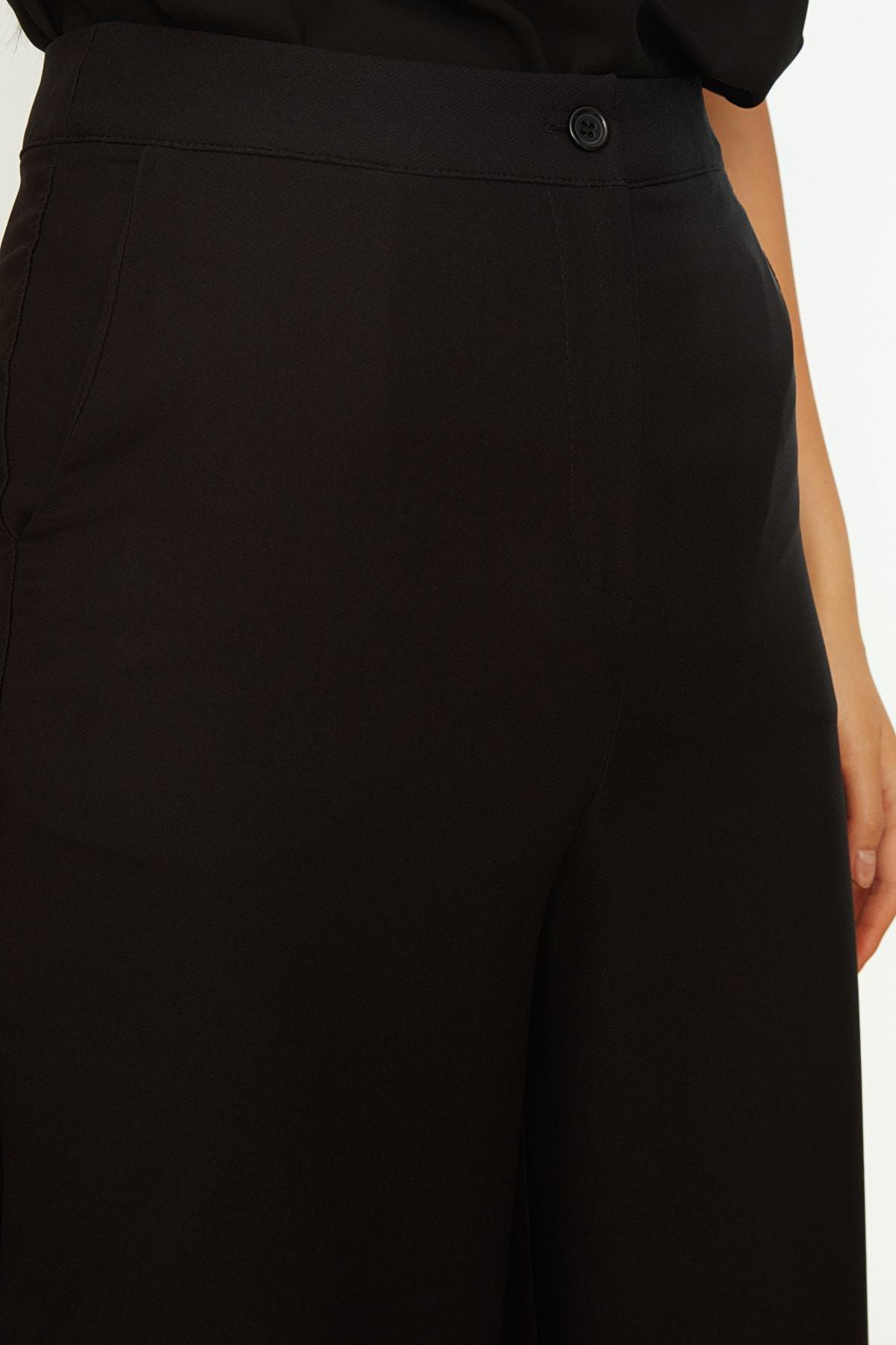 Black Wide Leg High Waist Pants, , large image number 5