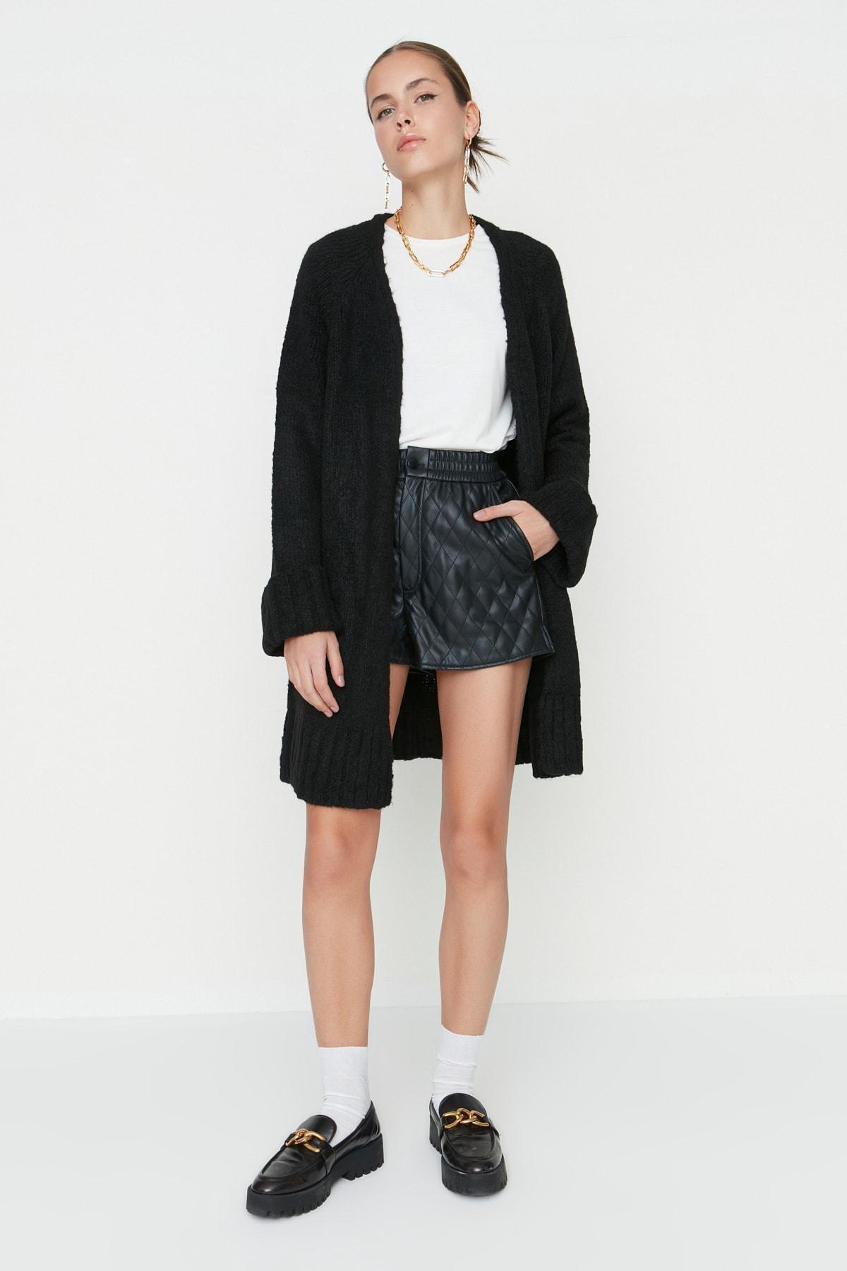 Black Regular V Neck Cardigan, , large image number 3