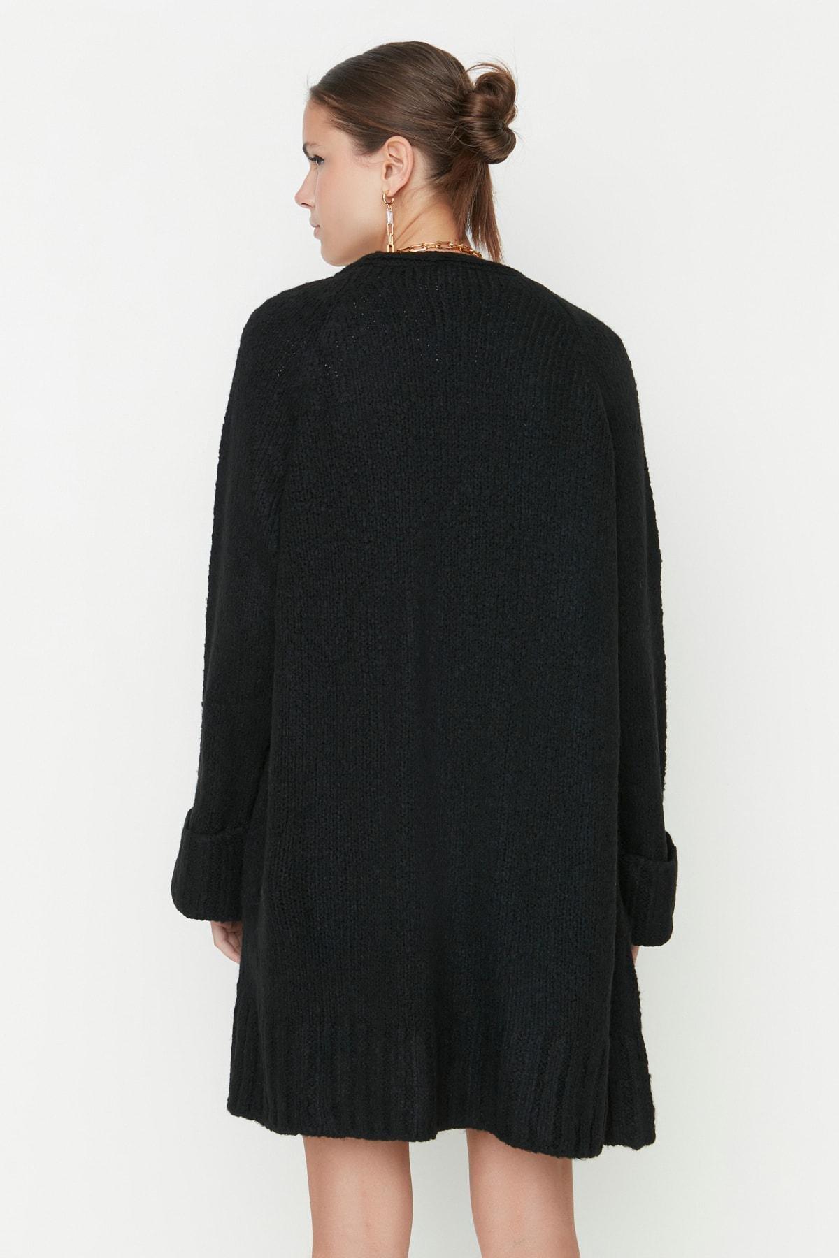 Black Regular V Neck Cardigan, , large image number 4