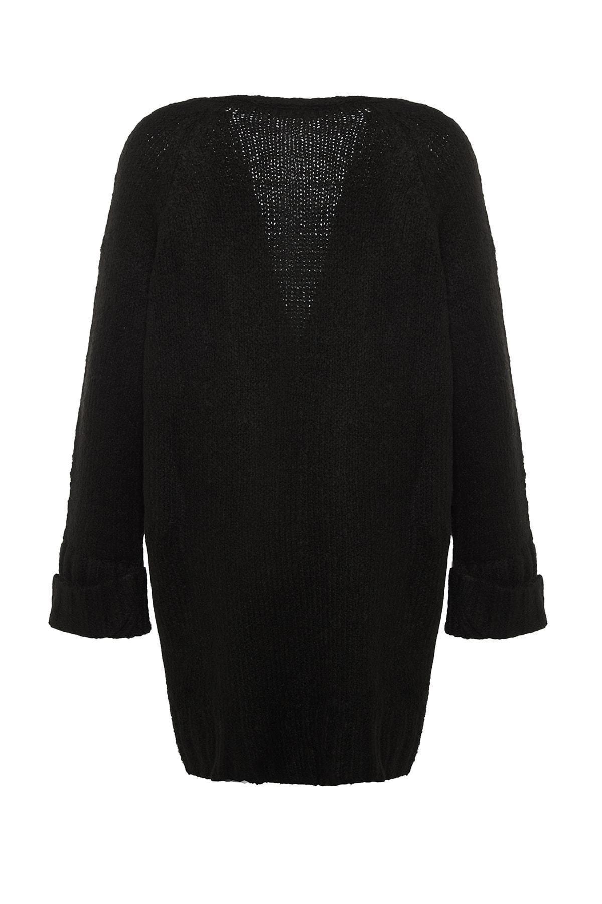 Trendyol - Black Regular V Neck Cardigan